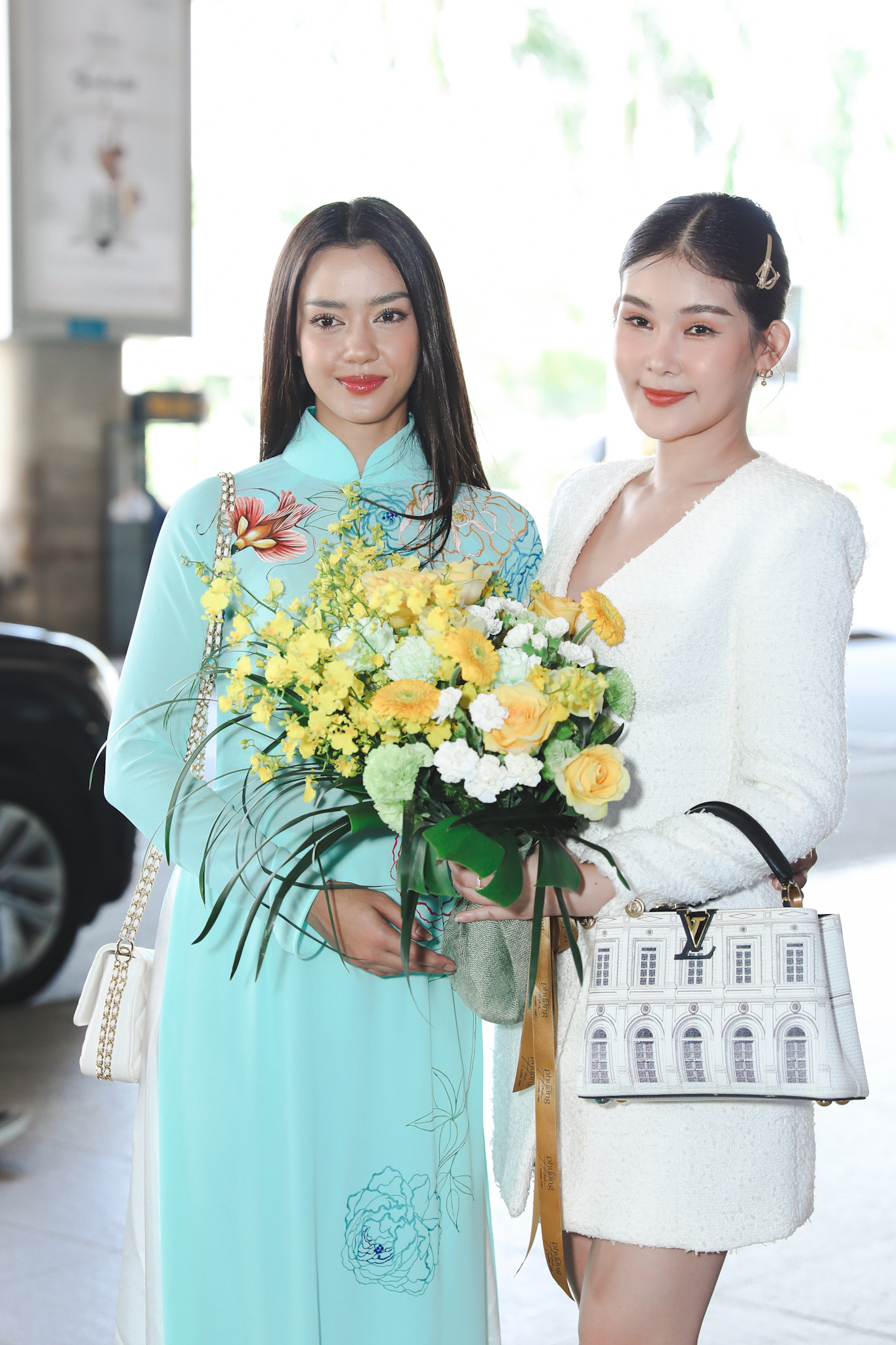 Miss Universe Thailand đến Việt Nam: Đọ sắc cùng Hoa hậu Ngân Anh tại sân bay, ghi điểm với fan vì điều này - Ảnh 6.