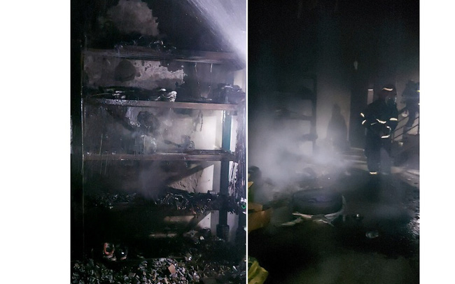 Giải cứu 6 người trong ngôi nhà bị cháy ở Hà Nội - Ảnh 1.