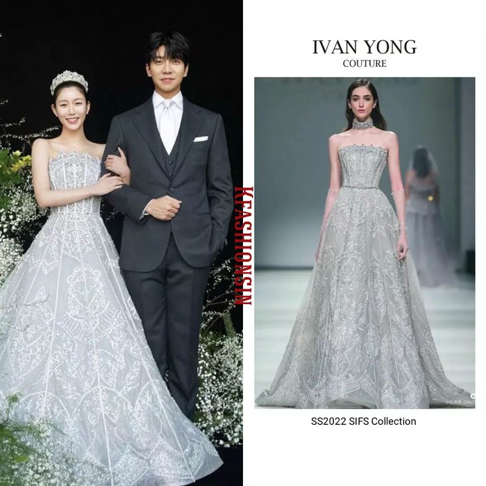 Váy cưới của vợ Lee Seung Gi: Bồng bềnh điệu đà, ghi điểm nhờ những khoảng hở tinh tế - Ảnh 5.