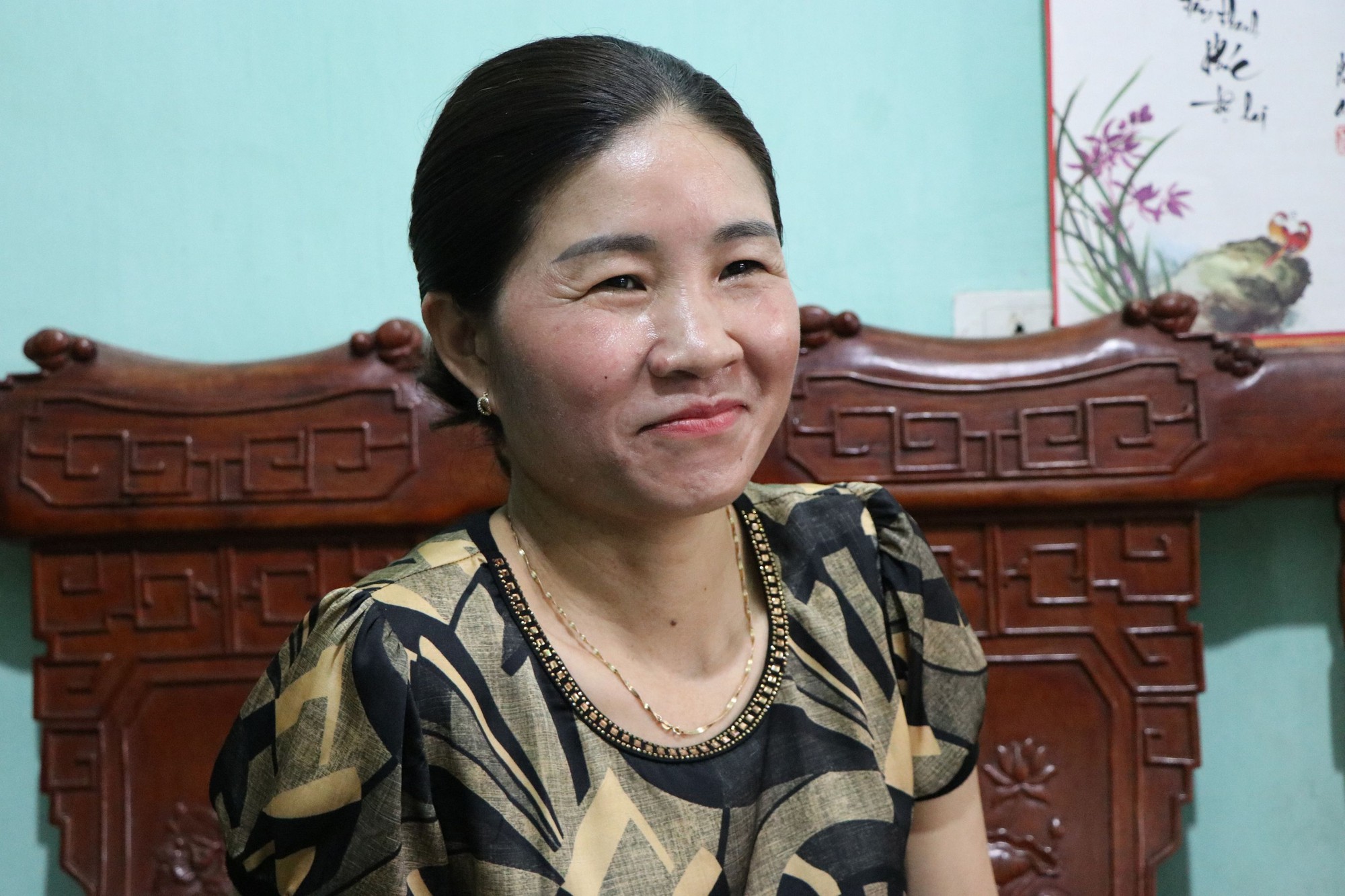 Bà Vũ Thị Chi phấn khởi chia sẻ về con gái