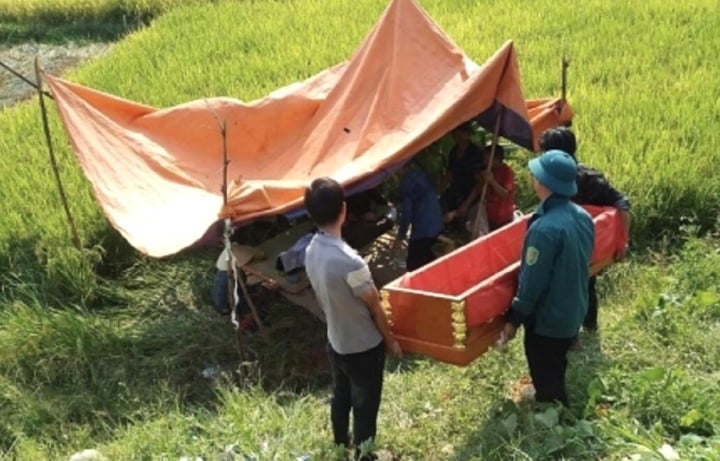 Lật máy gặt lúa, một nông dân chết thương tâm - Ảnh 1. Lật máy gặt lúa, một nông dân chết thương tâm - Ảnh 1.