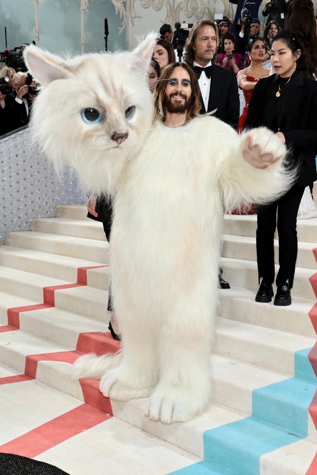 Jared Leto hóa trang thành mèo Choupette của Karl Lagerfeld trên thảm đỏ Met Gala - Ảnh 2.