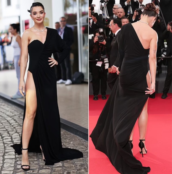 Á hậu diện váy cắt xẻ lộ vòng ba ở thảm đỏ Cannes - Ảnh 3.