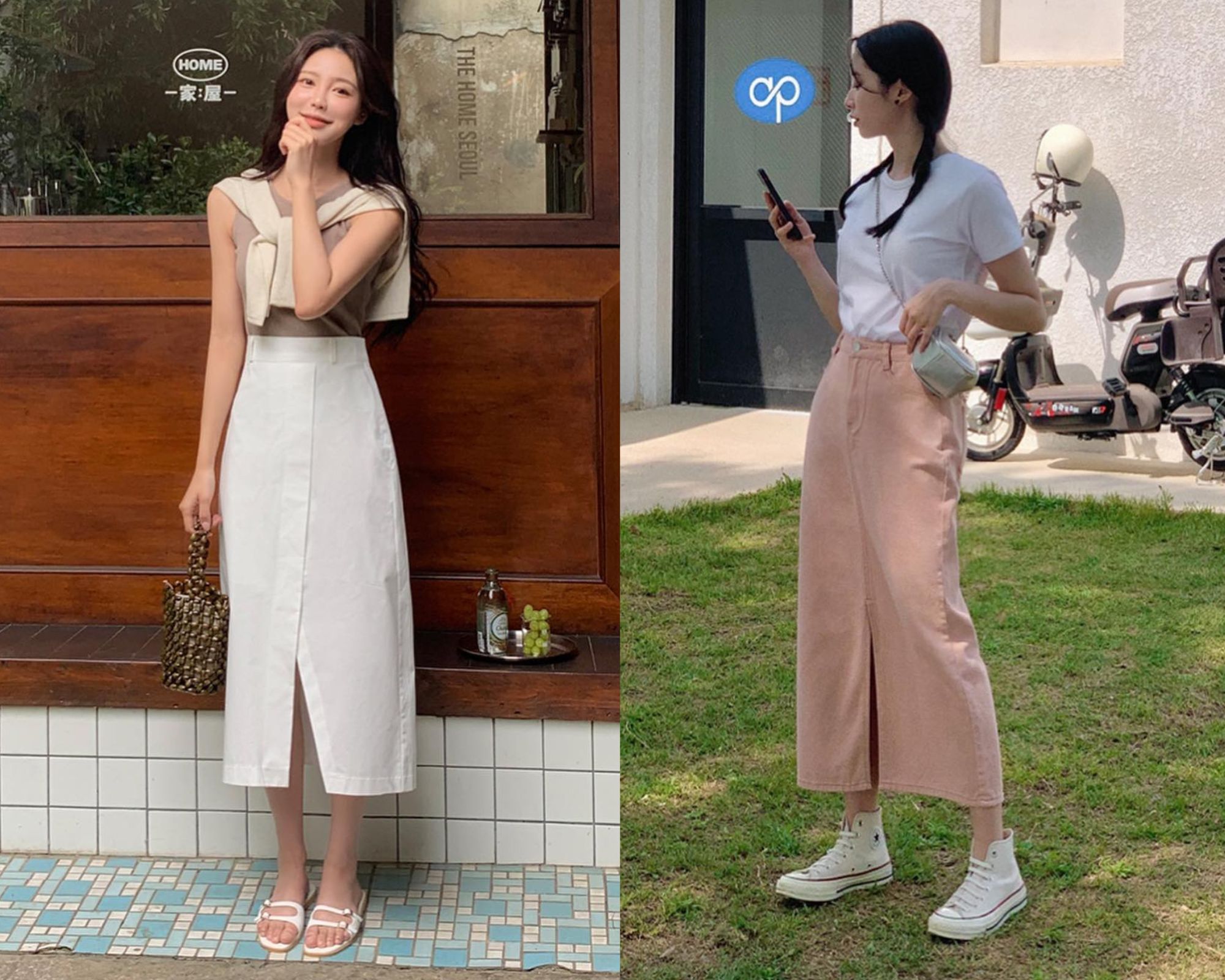 chân váy bò đuôi cá sẻ tà - chân váy jean đuôi cá dáng dài xẻ tà siêu hot |  Shopee Việt Nam