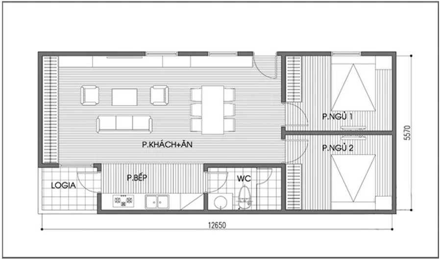 Tư vấn bố trí nội thất căn hộ 70m² với 3 phòng ngủ - Ảnh 3.