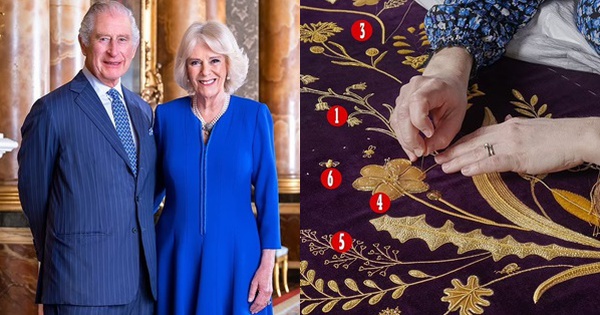 Cung điện Buckingham tiết lộ chi tiết đặc biệt về Hoàng bào đăng quang của Vua Charles III và Vương hậu Camilla