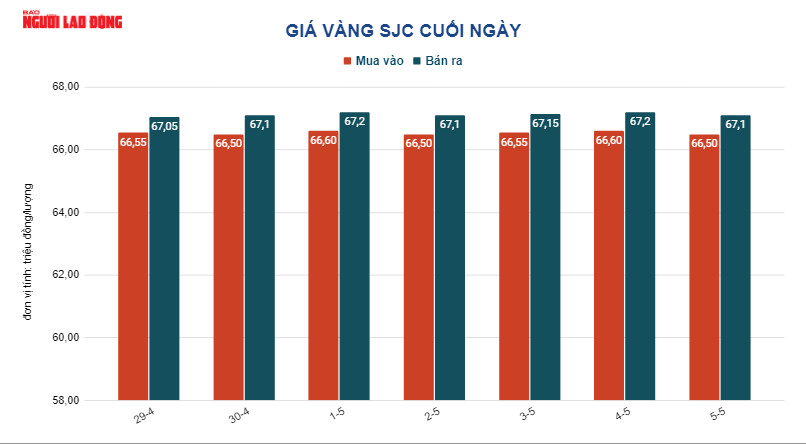 Giá vàng hôm nay 6-5: Lao xuống - Ảnh 2.