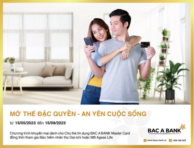 Sở hữu thẻ tín dụng quốc tế BAC A BANK: Nhận ưu đãi độc quyền, hoàn phí bảo hiểm - Ảnh 1.