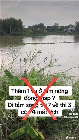 Đồng Tháp: Không có vụ việc đi tắm sông 7, về thì 3, còn 4 mất tích - Ảnh 1.