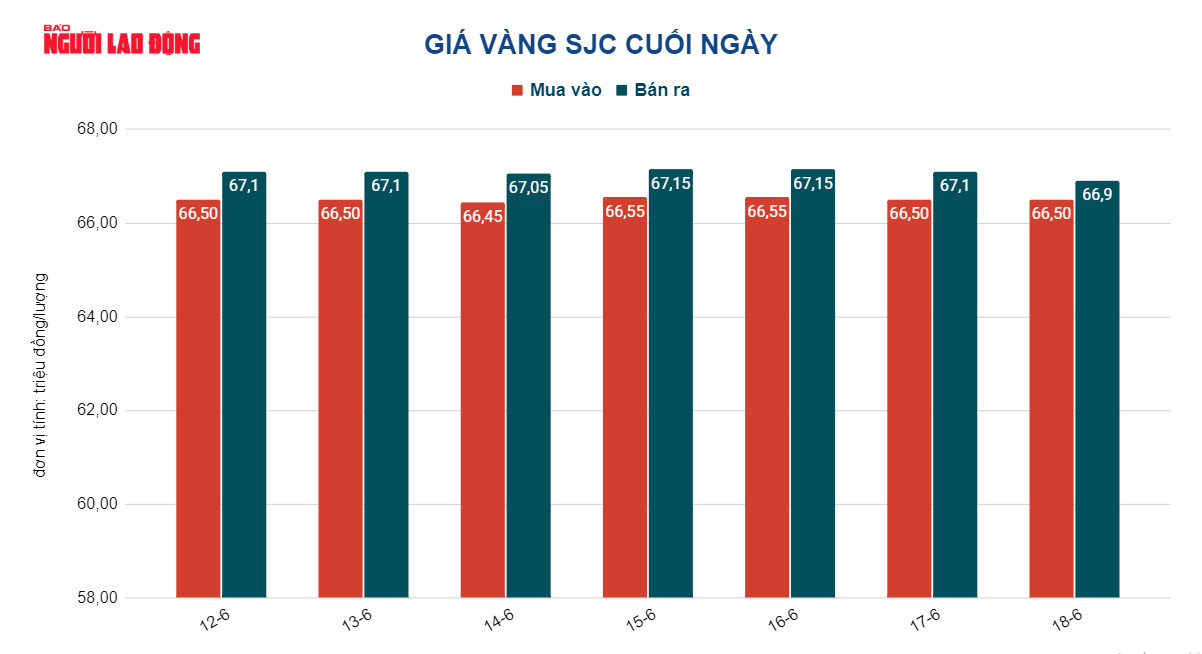 Giá vàng hôm nay 19-6: Cả vàng SJC lẫn vàng nhẫn đều giảm - Ảnh 3.