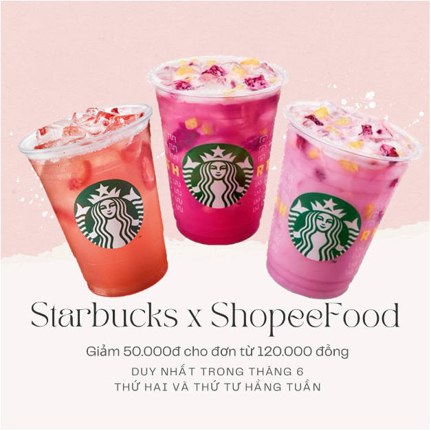 Starbucks tung ưu đãi mỗi Thứ Hai và Thứ Tư trong tháng 6, duy nhất tại ShopeeFood - Ảnh 1.