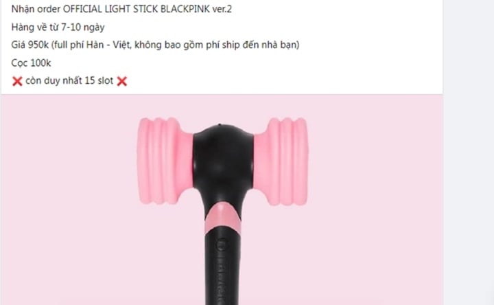 Nhóm nhạc BLACKPINK tổ chức concert tại Hà Nội: Chợ mạng rầm rộ bán lightstick nhập khẩu giá chát - Ảnh 2.