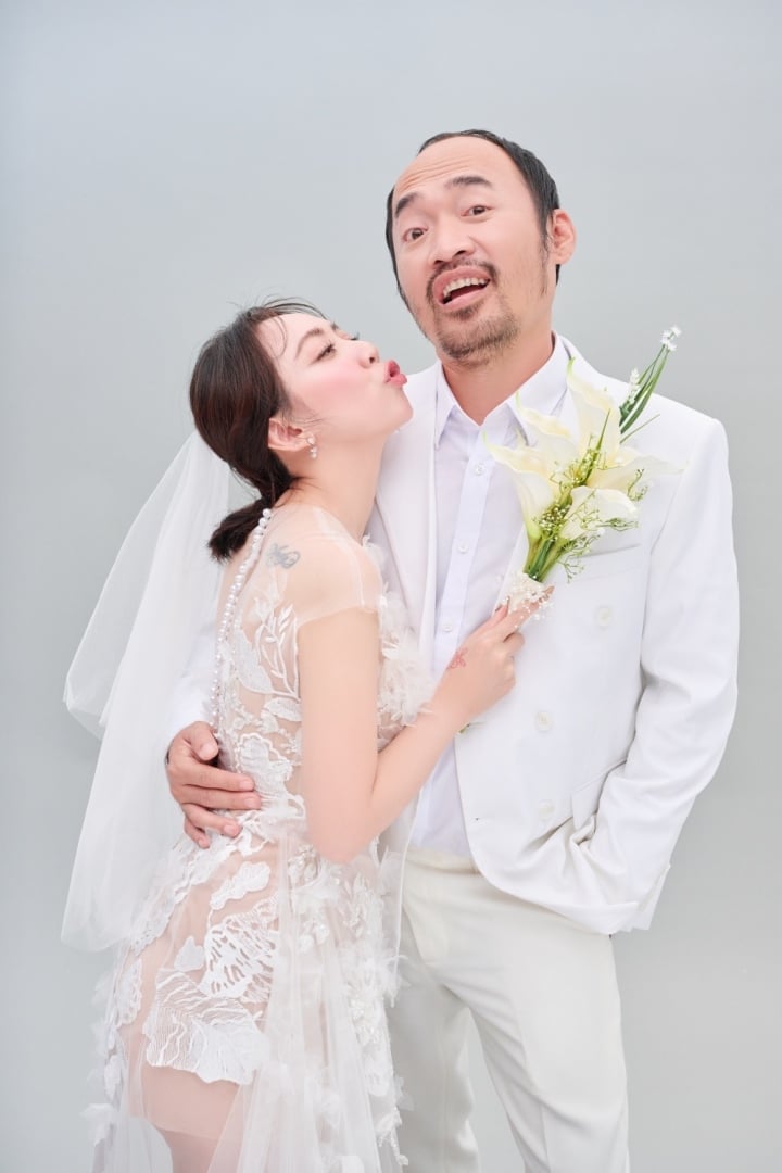 Vợ chồng Thu Trang - Tiến Luật chụp ảnh cưới cùng quý tử điển trai - Ảnh 5.