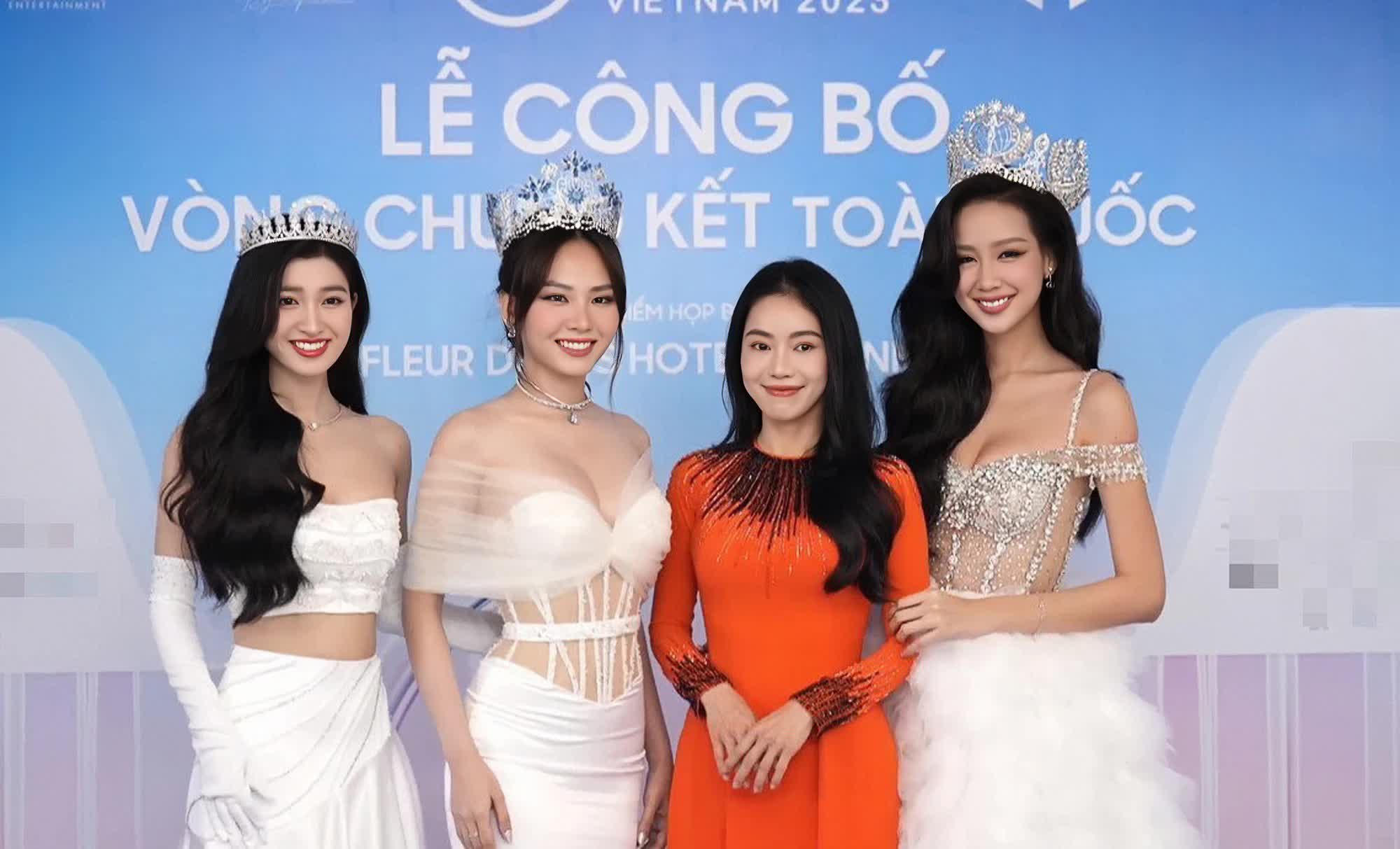 Thảm đỏ lễ công bố vòng chung kết Miss World Vietnam 2023: Màn đọ sắc của Thanh Thủy - Tiểu Vy gây chú ý - Ảnh 1.
