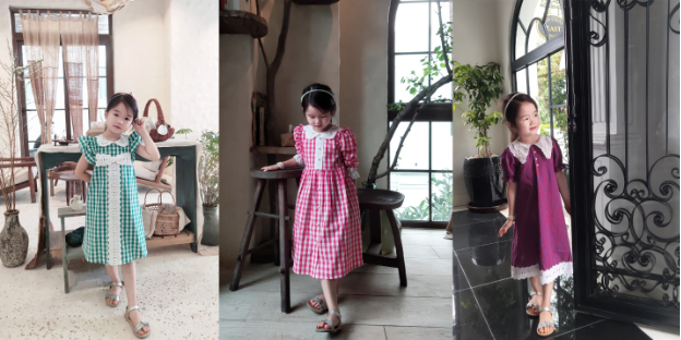 Mua Váy hè bé gái váy công chúa trẻ em mùa hè trường nước ngoài 2023 phiên  bản mới của Hàn Quốc quần áo trẻ em lớn quần áo bé gái giá