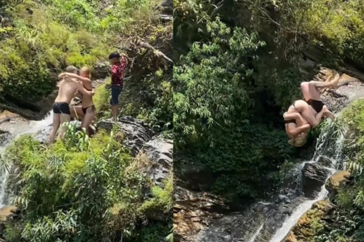 Phớt lờ biển cảnh báo, nam thanh niên chết đuối khi nhảy thác Du Già ở Hà Giang - Ảnh 1. Phớt lờ biển cảnh báo, nam thanh niên chết đuối khi nhảy thác Du Già ở Hà Giang - Ảnh 1.