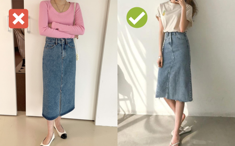 Chân váy denim tuy đẹp nhưng nếu phối không khéo nàng dễ bị chê già - Ảnh 1.