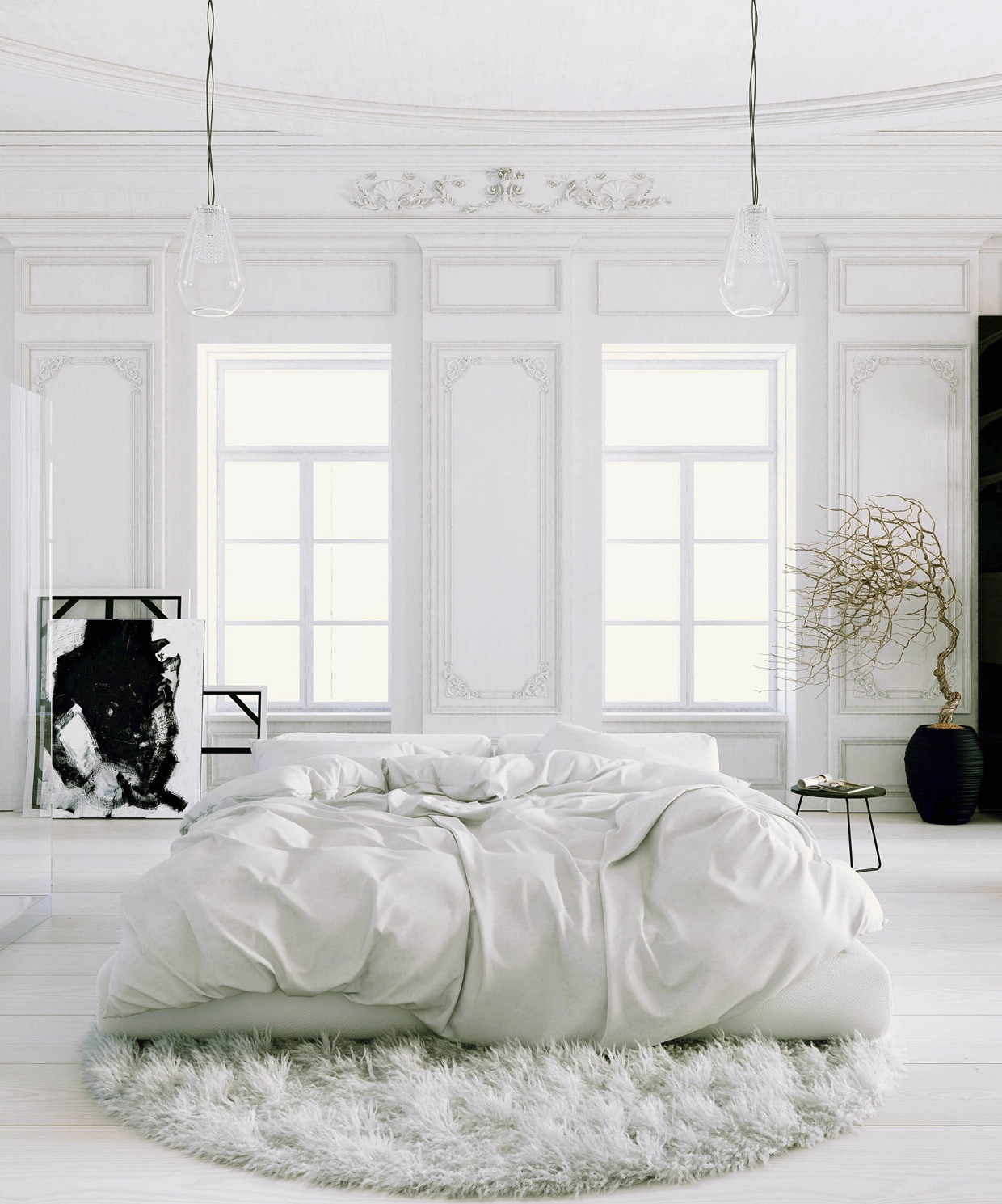 Phòng ngủ trắng với những thiết kế đơn giản nhưng hấp dẫn - Ảnh 8.