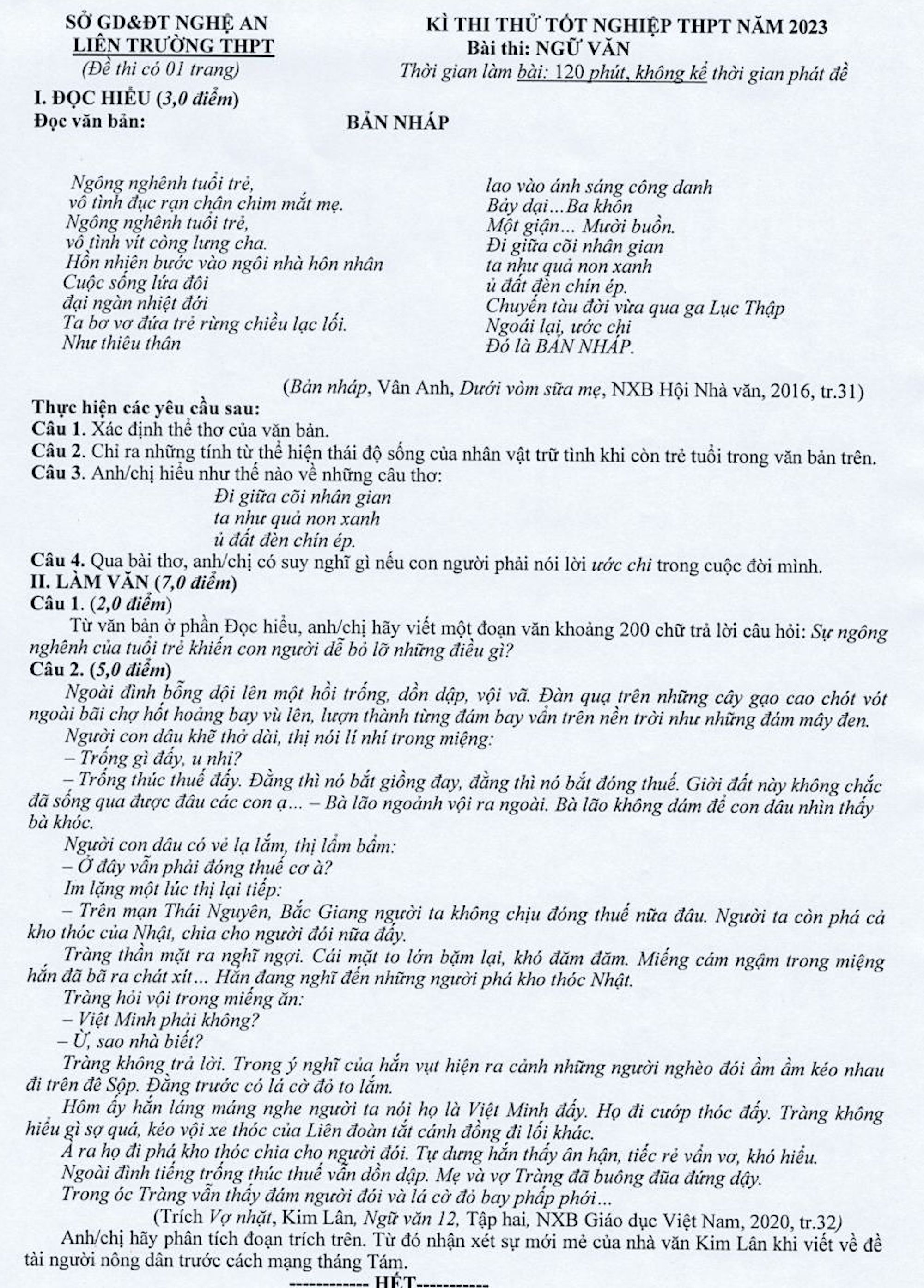 6 l&ugrave;m x&ugrave;m về đề thi tốt nghiệp THPT 2023 - Ảnh 3.