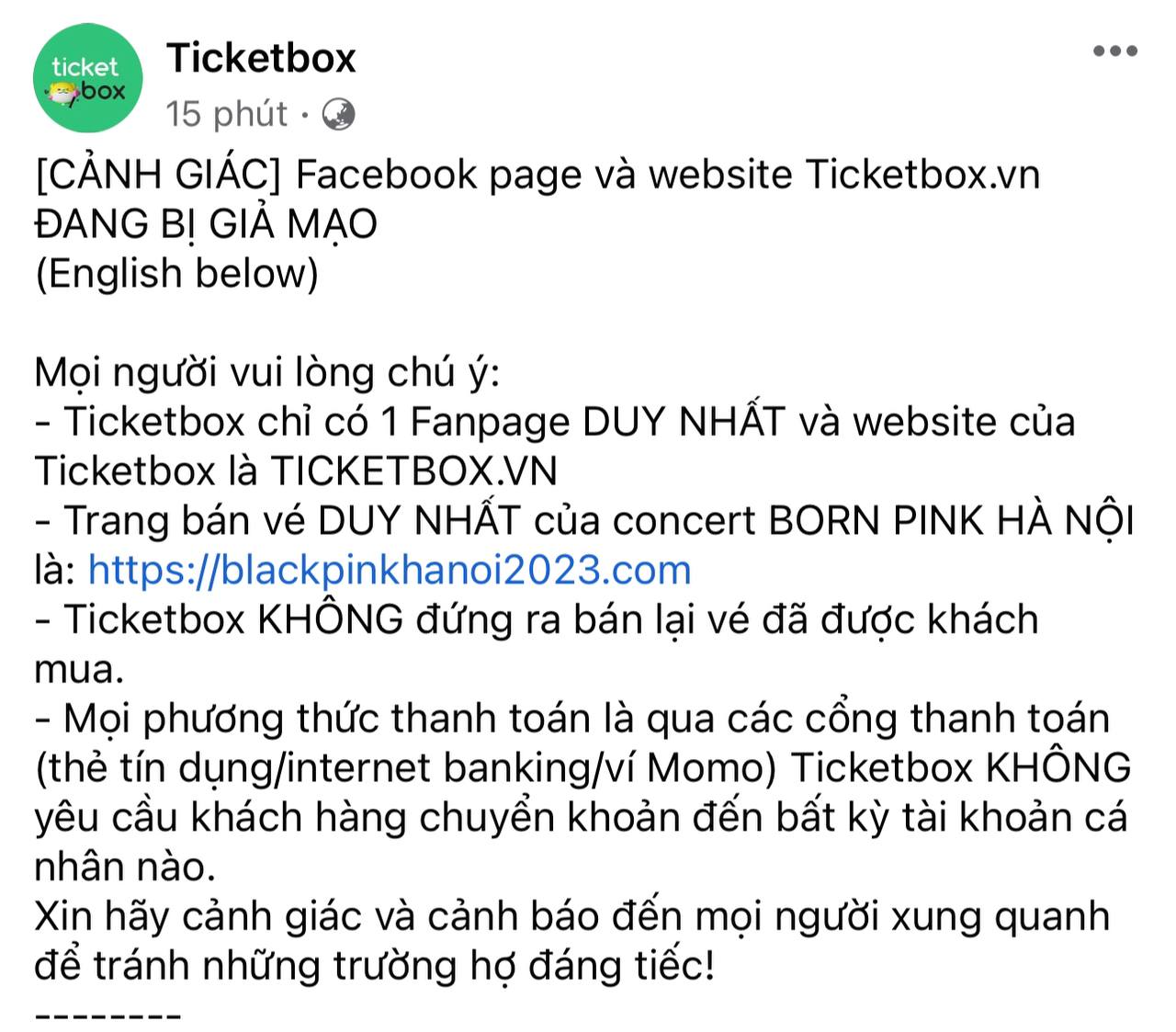 Đơn vị phát hành vé concert BLACKPINK bị giả mạo website, nhắn tin cho fan để pass vé - Ảnh 1. Đơn vị phát hành vé concert BLACKPINK bị giả mạo website, nhắn tin cho fan để pass vé - Ảnh 1.
