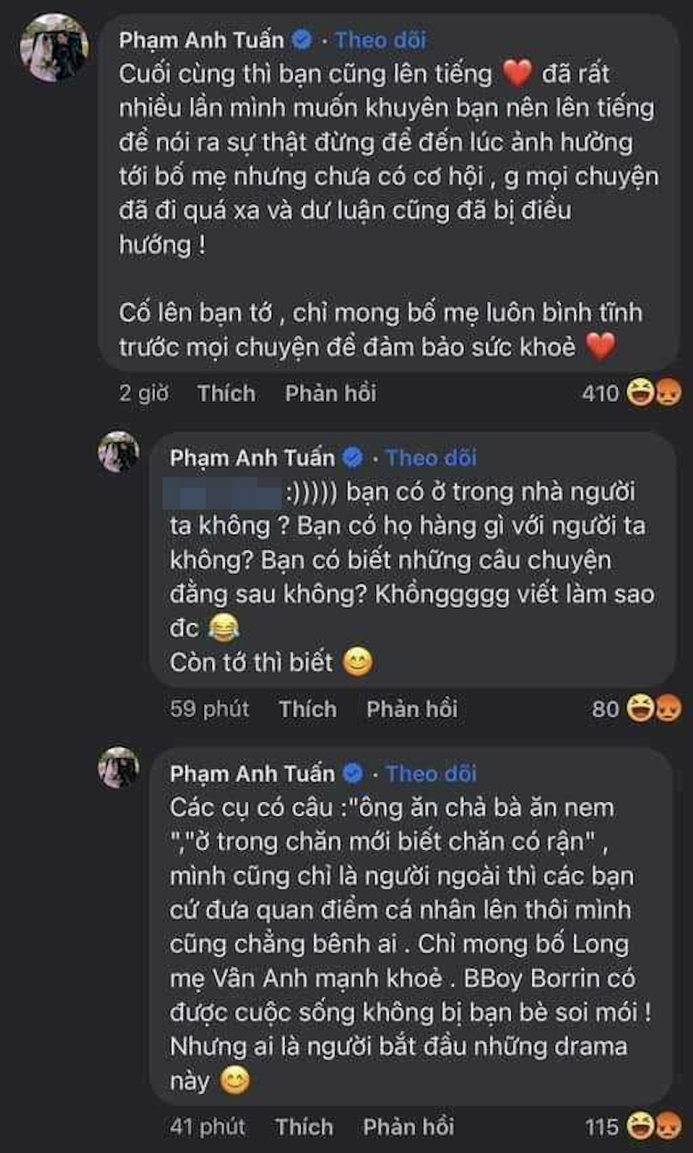 Bênh vực chồng cũ Diệp Lâm Anh, diễn viên Anh Tuấn “Phố Trong Làng” nhận bão chỉ trích - Ảnh 1.