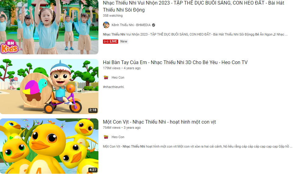 Những bài hát "dỗ trẻ ăn cơm" thống trị Youtube, video nào cũng từ chục đến trăm triệu view: "Còn đẻ là còn tăng" - Ảnh 5. Những bài hát "dỗ trẻ ăn cơm" thống trị Youtube, video nào cũng từ chục đến trăm triệu view: "Còn đẻ là còn tăng" - Ảnh 5.