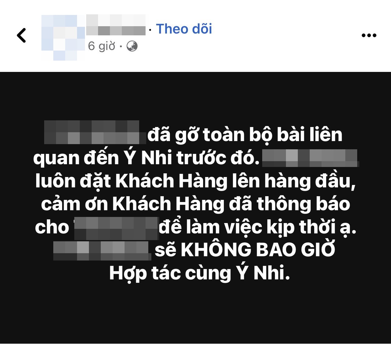 Hoa hậu Ý Nhi bị một nhãn hàng gỡ toàn bộ hình ảnh, tuyên bố &quot;không bao giờ hợp tác&quot; - Ảnh 1.