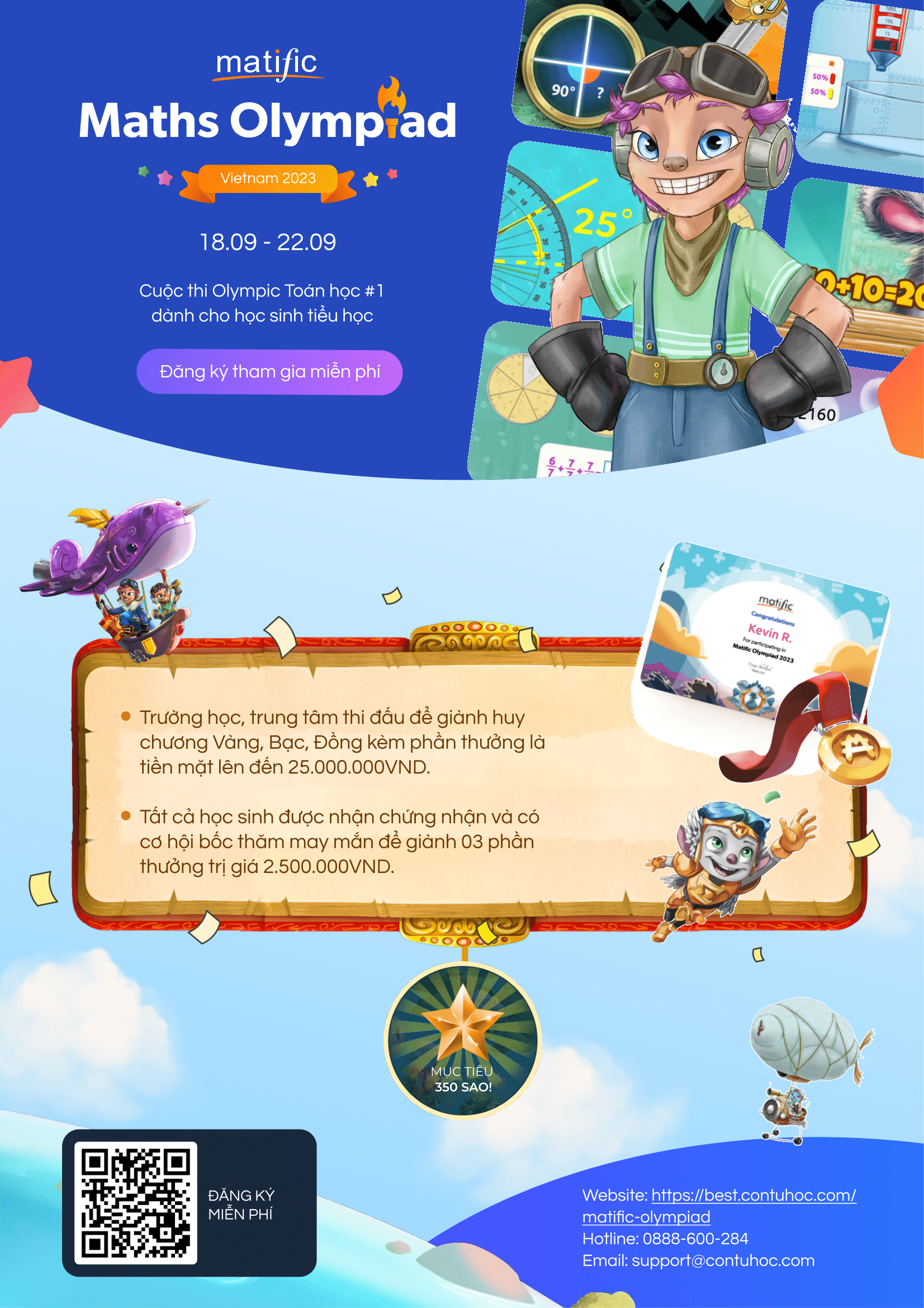 Ph&aacute;t động cuộc thi Olympic To&aacute;n d&agrave;nh cho học sinh tiểu học tr&ecirc;n Matific - Ảnh 1.