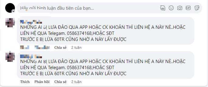 Nhiều người cay đắng sập bẫy lần 2 khi lên mạng "nhờ" lấy lại tiền lừa đảo - Ảnh 3. Nhiều người cay đắng sập bẫy lần 2 khi lên mạng "nhờ" lấy lại tiền lừa đảo - Ảnh 3.