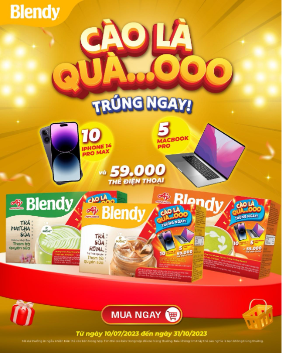 Mua trà sữa Blendy® - Đón cơ may trúng Macbook Pro, iPhone 14 Promax - Ảnh 2.