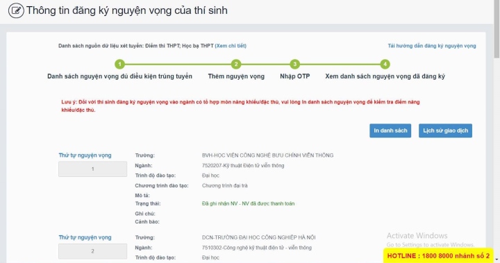 'Lỗi hệ thống' tuyển sinh, thí sinh bất ngờ thanh toán thành công trước hạn - Ảnh 2. 'Lỗi hệ thống' tuyển sinh, thí sinh bất ngờ thanh toán thành công trước hạn - Ảnh 2.