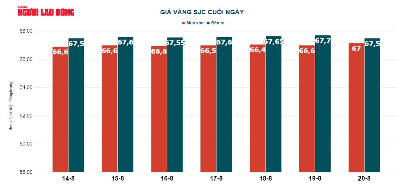 Giá vàng hôm nay 21-8: Vàng SJC tăng tiếp - Ảnh 3.