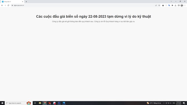 Nóng: Tạm dừng đấu giá biển số ô tô vì trục trặc kỹ thuật - Ảnh 3.