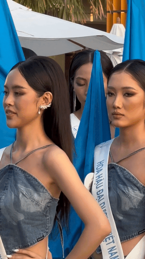 Chung kết Hoa hậu đầy bất ổn: Thí sinh lim dim ngái ngủ, MC công bố nhầm top 15 - Ảnh 1.