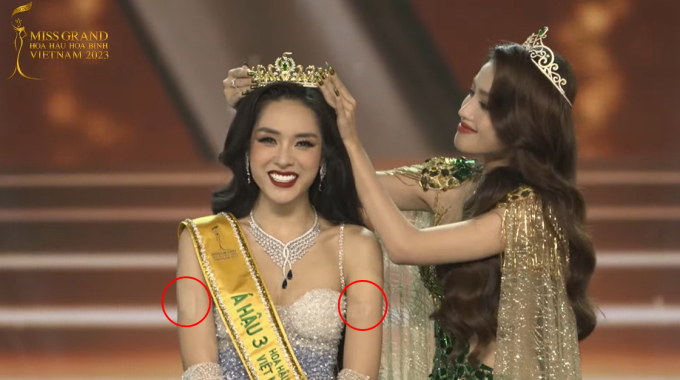Thủ thuật che hình xăm của Á hậu Hồng Hạnh ở Chung kết Miss Grand Vietnam - Ảnh 2.