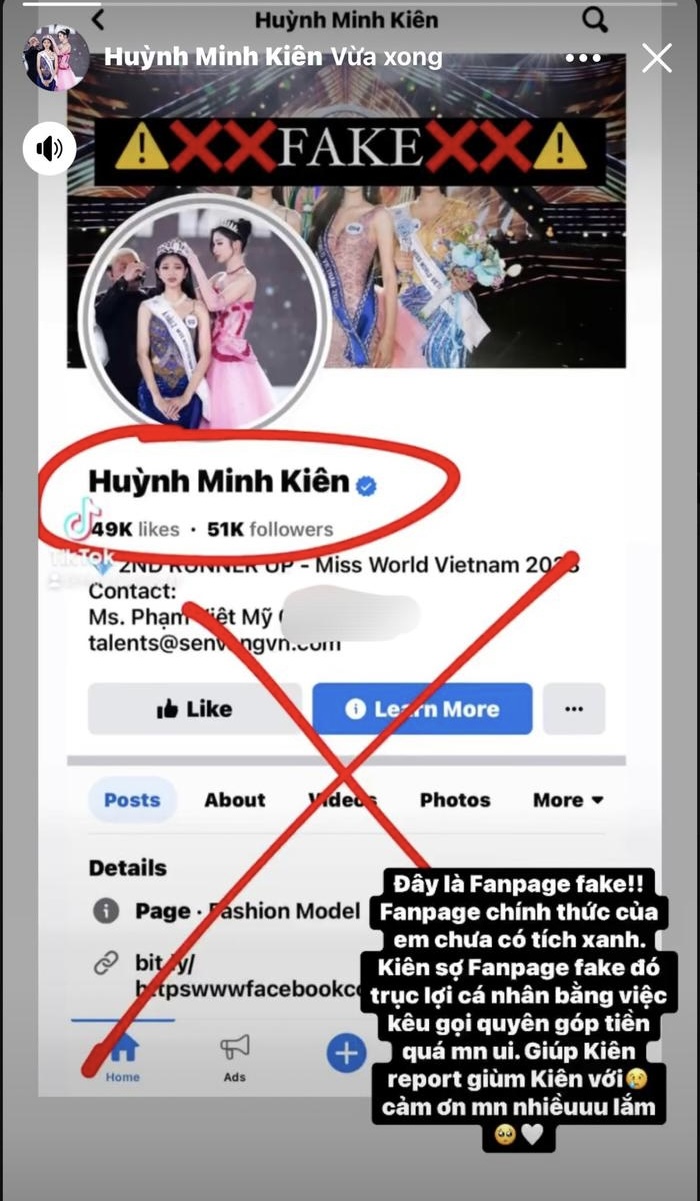 Á hậu Minh Kiên gấp rút lên tiếng cầu cứu khán giả 1 điều khi bị mạo danh - Ảnh 1. Á hậu Minh Kiên gấp rút lên tiếng cầu cứu khán giả 1 điều khi bị mạo danh - Ảnh 1.