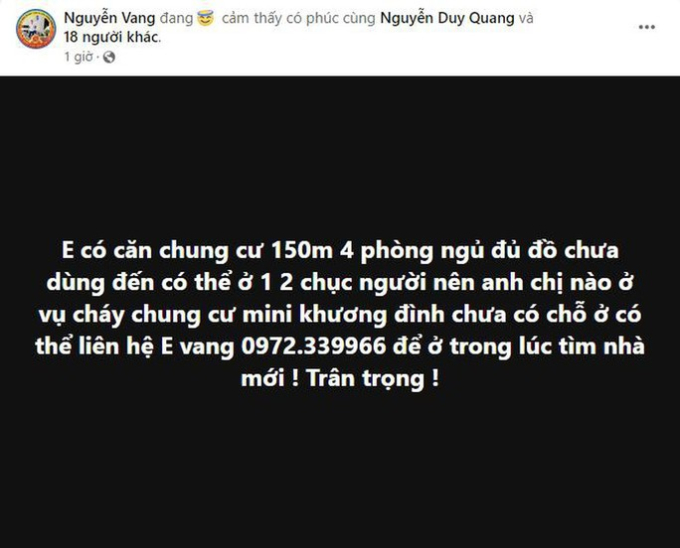 Ấm áp tình người sau vụ cháy chung cư mini ở Hà Nội - Ảnh 5.