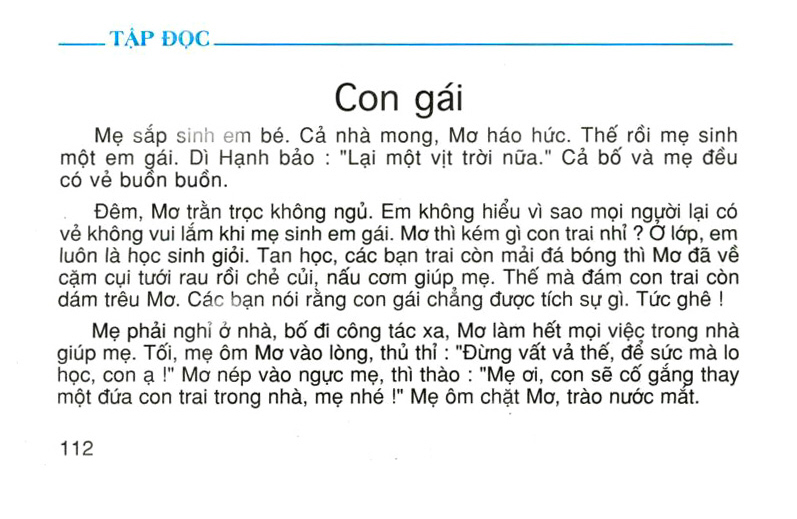 Một bài tập đọc lớp 5 được nhiều phụ huynh khen nức nở vì &quot;xóa&quot; định kiến &quot;trọng nam khinh nữ&quot;  - Ảnh 2.