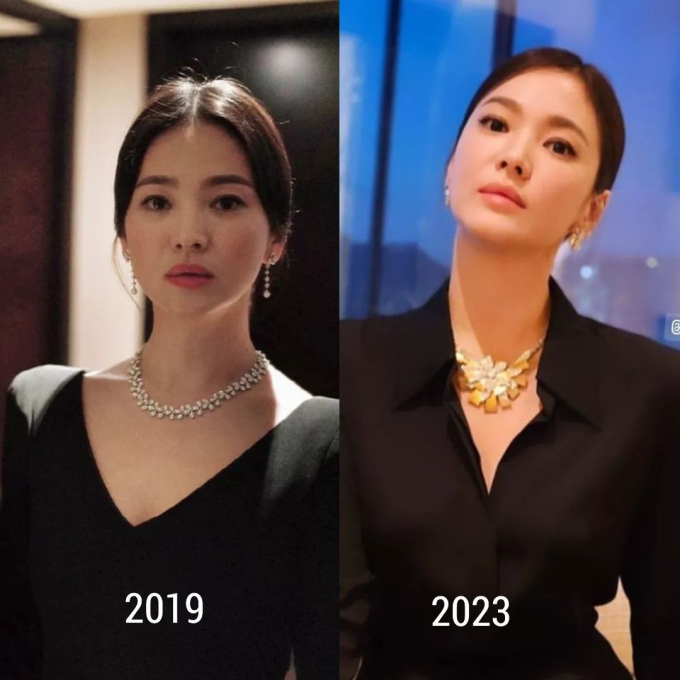 Song Hye Kyo trở thành chủ đề hot vì bức ảnh so sánh nhan sắc sau 4 năm, không hề có dấu hiệu già đi - Ảnh 1.