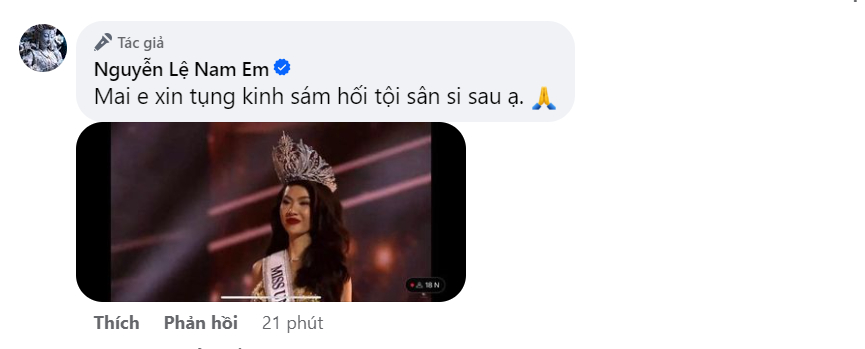 Chị gái không lọt Top 5 Miss Universe Vietnam, Nam Em đăng bài chê thẳng chương trình và có hành động khó hiểu với Tân Hoa hậu - Ảnh 2.