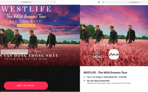 Giả mạo website bán vé concert ban nhạc Westlife để lừa đảo