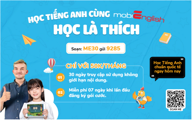 Học Tiếng Anh cùng MobiEnglish - Học là thích - Ảnh 1. Học Tiếng Anh cùng MobiEnglish - Học là thích - Ảnh 1.