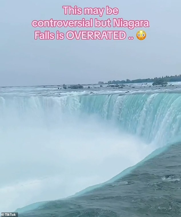 Nữ TikToker thất vọng vì hiện thực ở thác Niagra