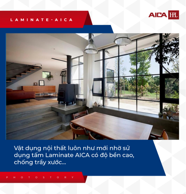 Tấm Laminate AICA - vật liệu nội thất thân thiện với môi trường cho gia đình có trẻ nhỏ - Ảnh 4.