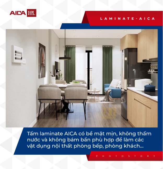 Tấm Laminate AICA - vật liệu nội thất thân thiện với môi trường cho gia đình có trẻ nhỏ - Ảnh 5.