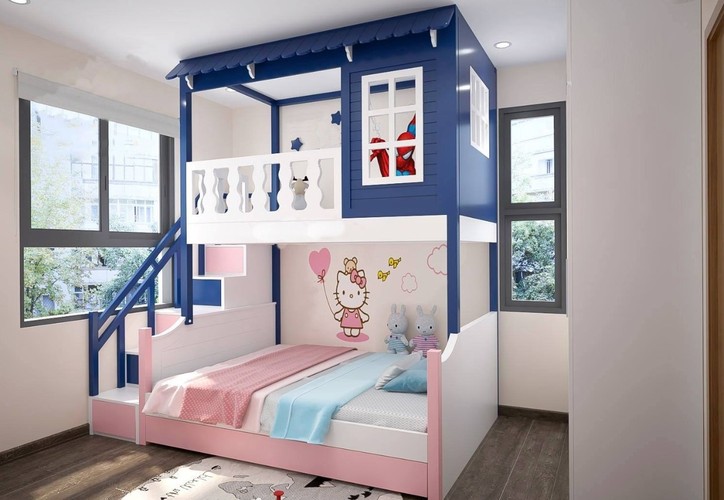 Những mẫu phòng ngủ chung cho bé trai và bé gái đẹp mê ly - Ảnh 1.