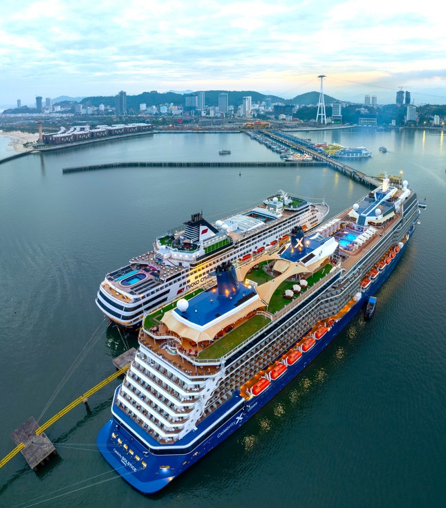 Hai &quot;siêu tàu&quot; đưa gần 3.700 khách quốc tế đến Hạ Long đêm giao thừa - Ảnh 4.