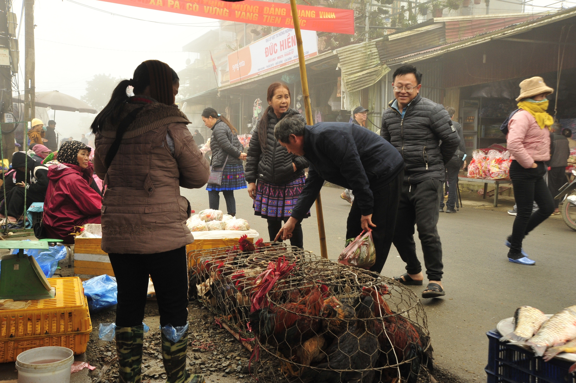 Đối với người Mông khi đến chợ ai cũng ghé hàng gà