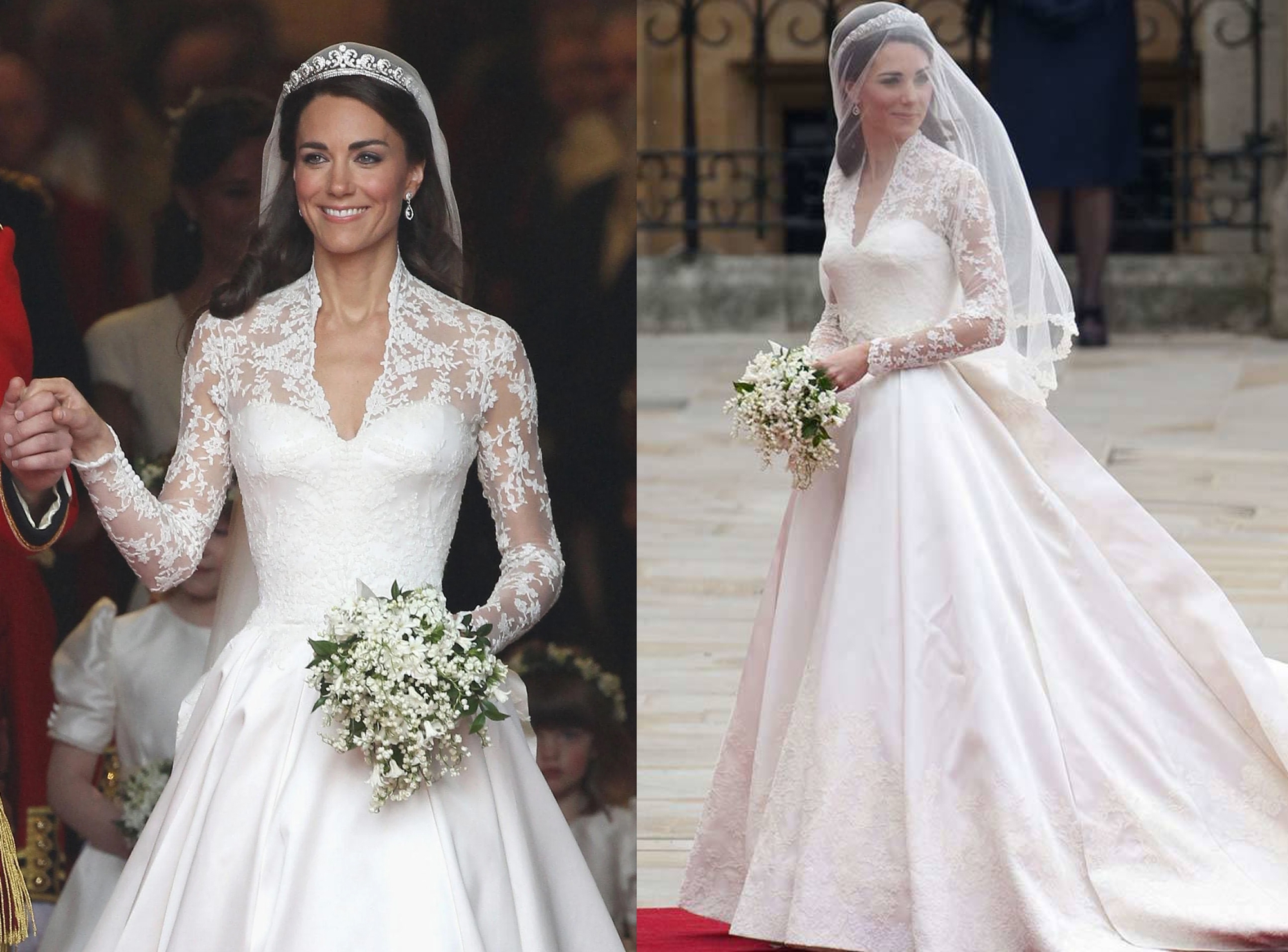 Váy cưới các nàng dâu &quot;thường dân&quot; nổi tiếng: 2 công nương nước Anh khác biệt lớn, vợ hoàng tử Brunei thì sao?- Ảnh 7.