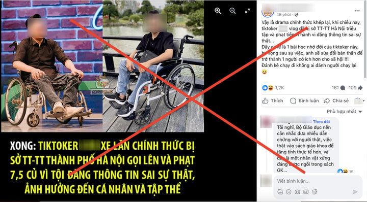 Sở TT&TT Hà Nội bác tin xử phạt Tiktoker nói bị chủ quán phở đuổi vì ngồi xe lăn - Ảnh 1.